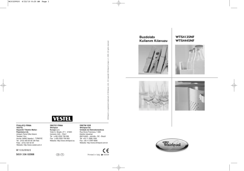 Page 1 of the manual User Manual Whirlpool WTS4445 NFX