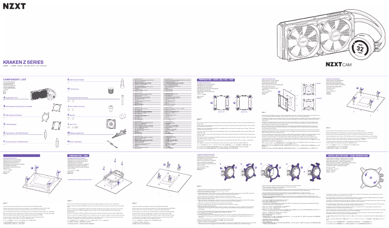 Page 1 of the manual User Manual NZXT Kraken Z63