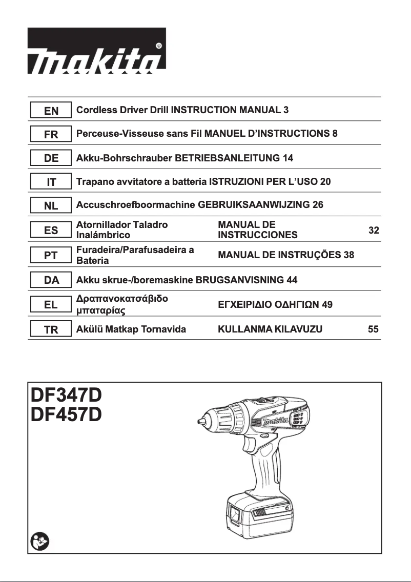 Page 1 of the manual User Manual Makita DF347D