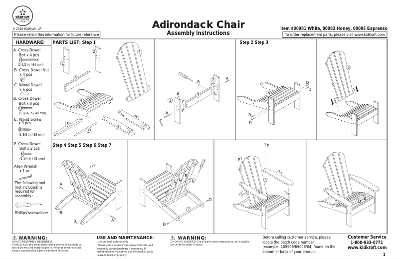 First page image of the manual for 00083