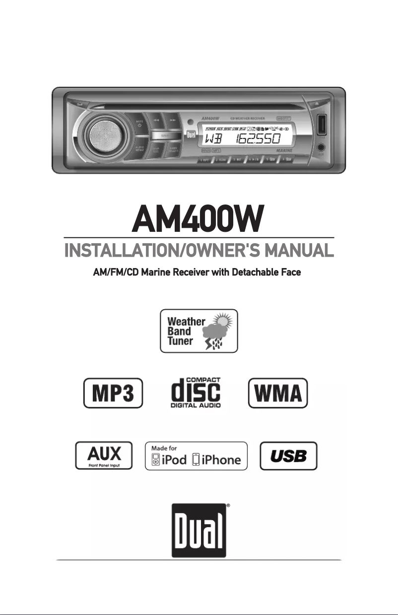 Page 1 of the manual User Manual Dual AM400W