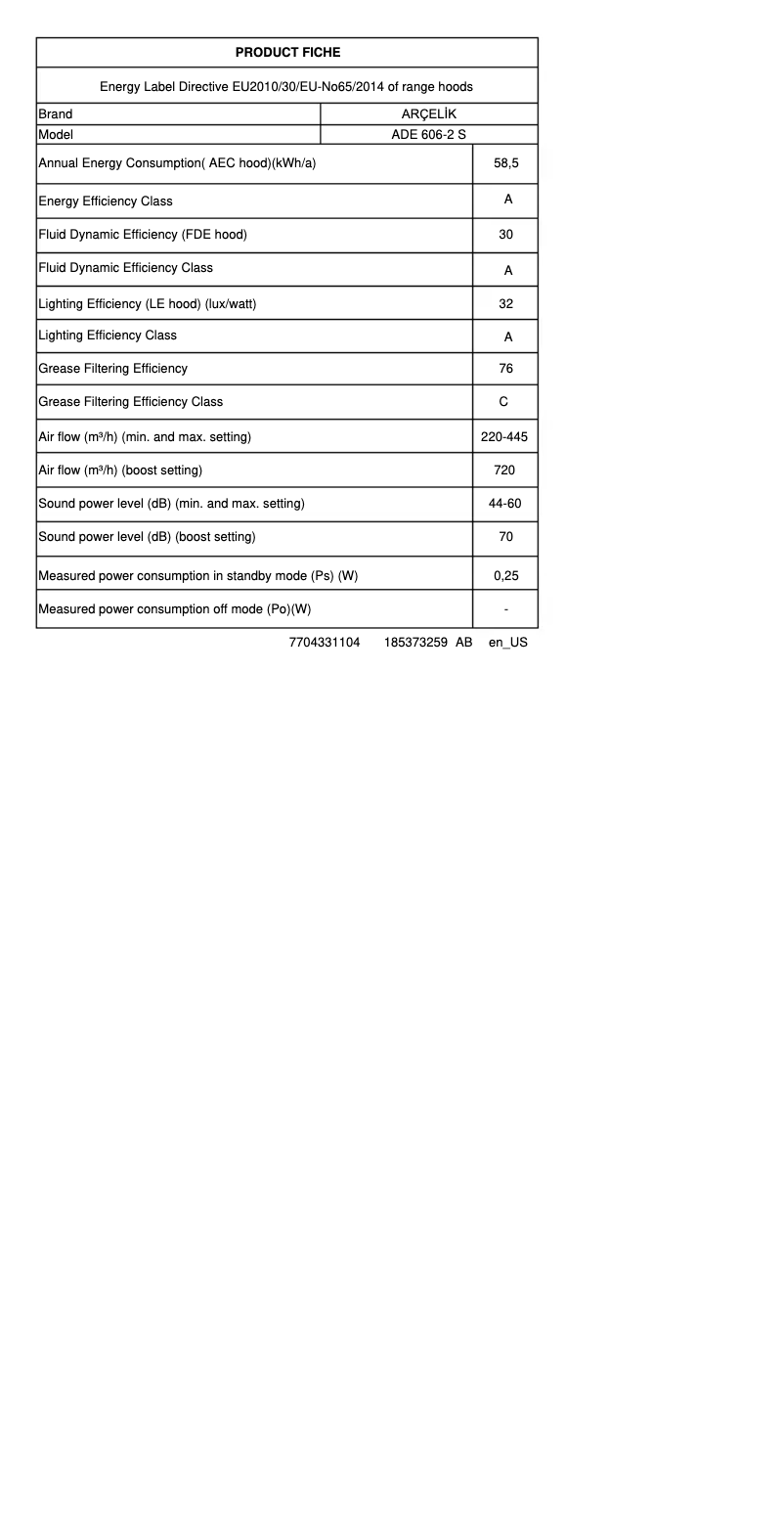First page image of the manual for ADE 606-2 S