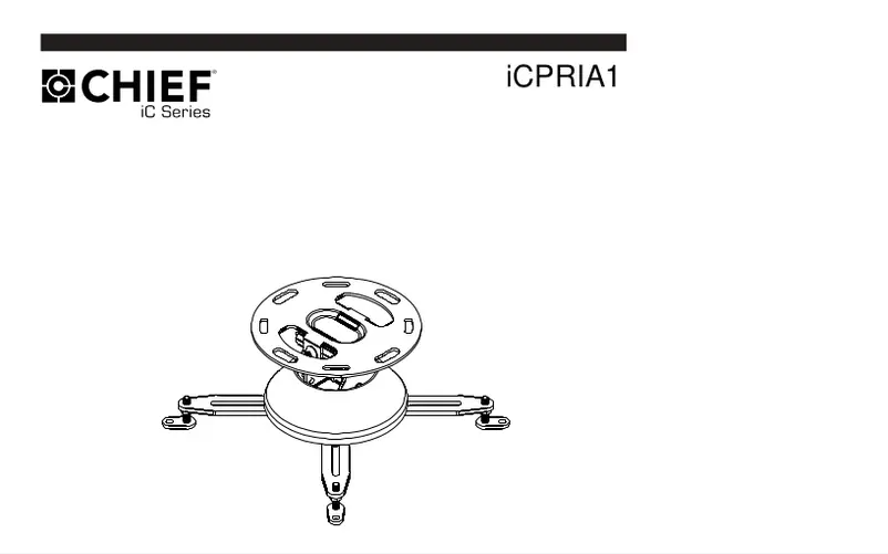 First page image of the manual for ICPRIA1
