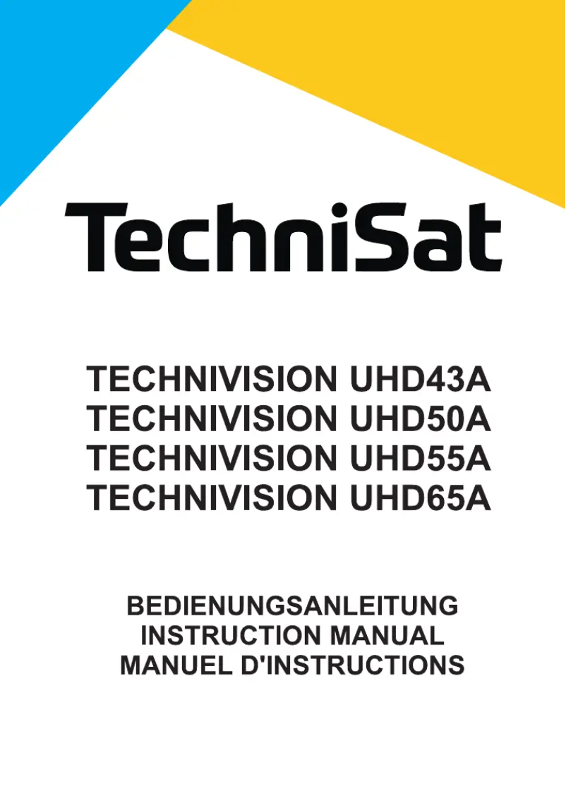 Page 1 of the manual User Manual TechniSat TechniVision UHD50A