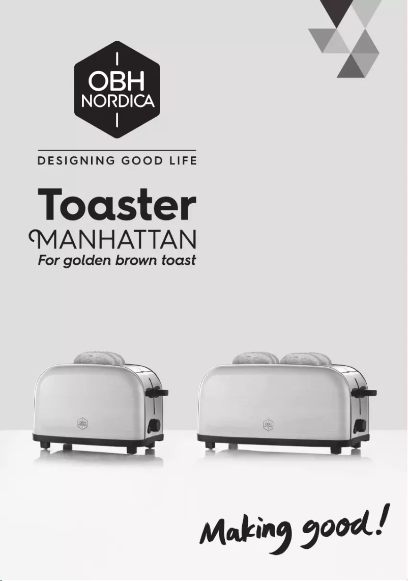 Page 1 of the manual User Manual OBH Nordica Manhattan Steel 2267