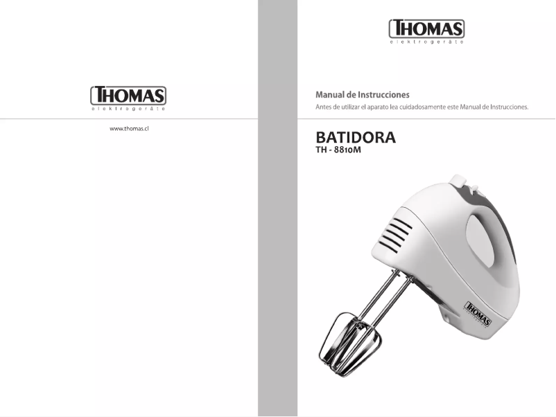 Page 1 of the manual User Manual Thomas TH-8810M