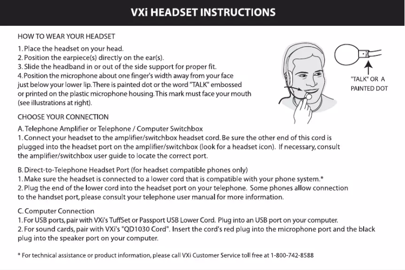 Page 1 of the manual User Manual Jabra VXi Passport