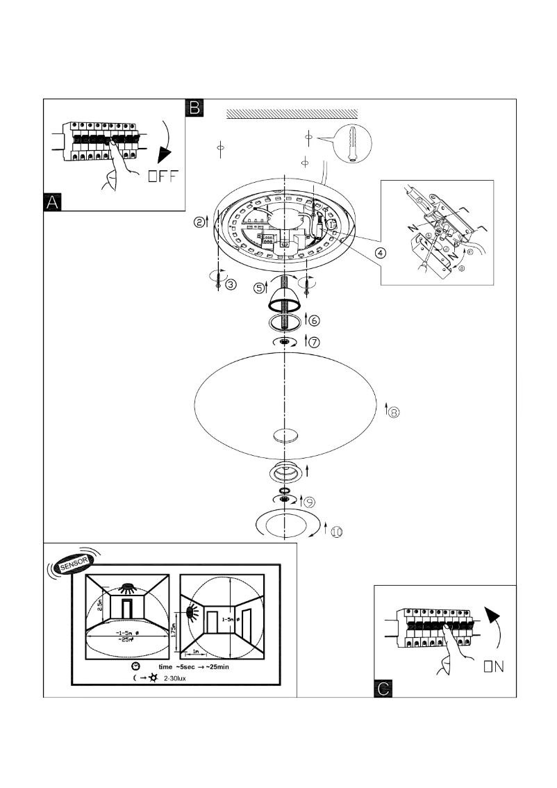 Page 1 of the manual User Manual Eglo Nube