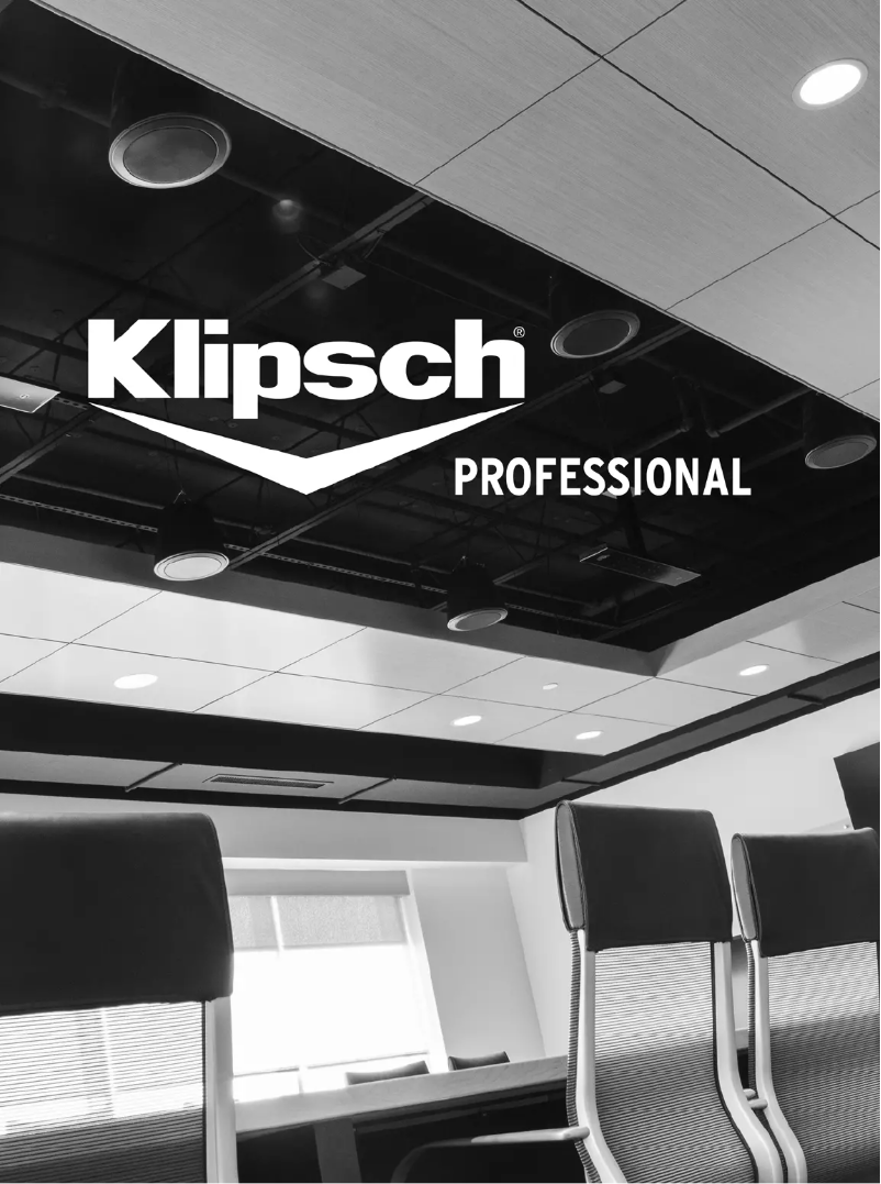 Page 1 of the manual Brochure Klipsch Designer On-Wall