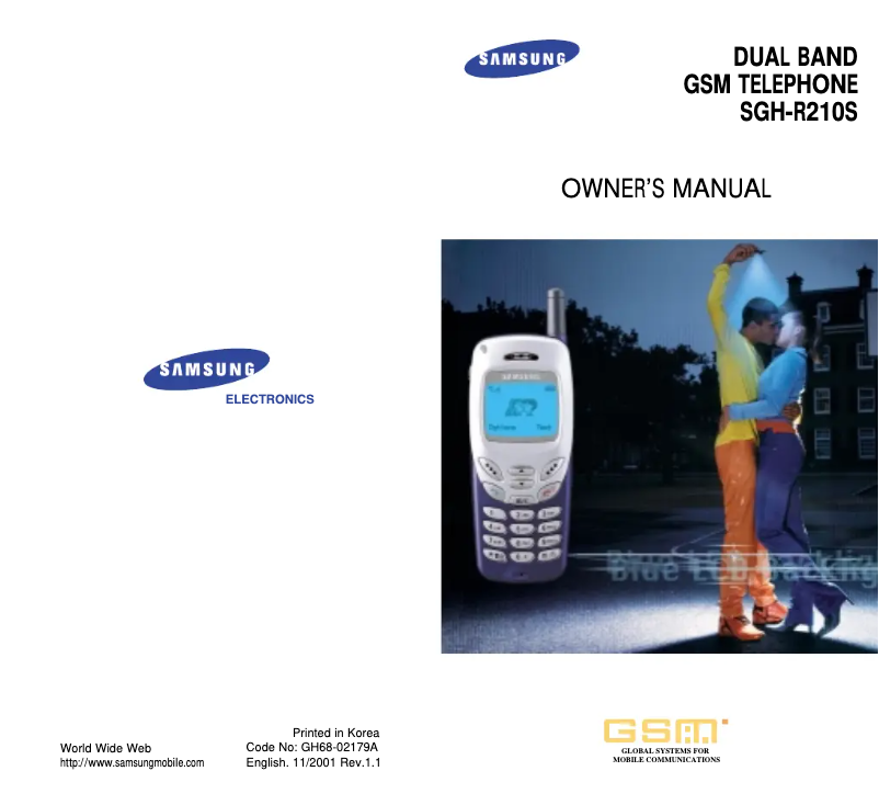 Page 1 of the manual User Manual Samsung SGH-R210SB