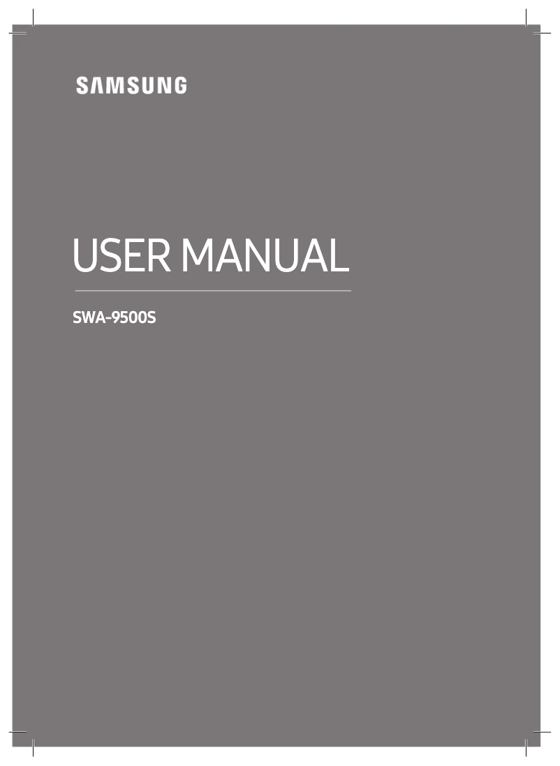 First page image of the manual for SWA-9500S