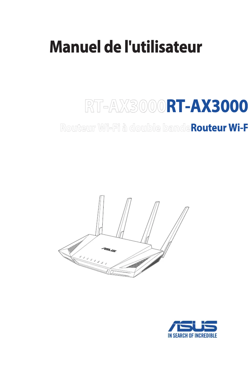 First page image of the manual for RT-AX3000