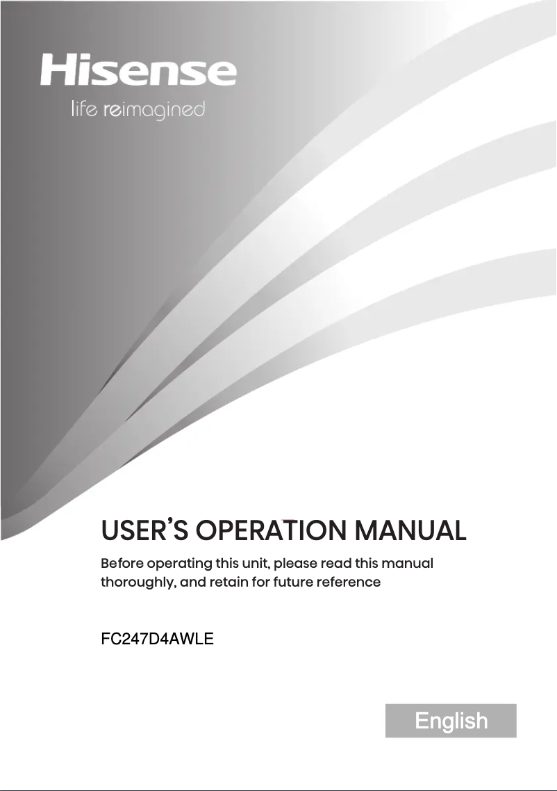 First page image of the manual for FC247D4AWLE