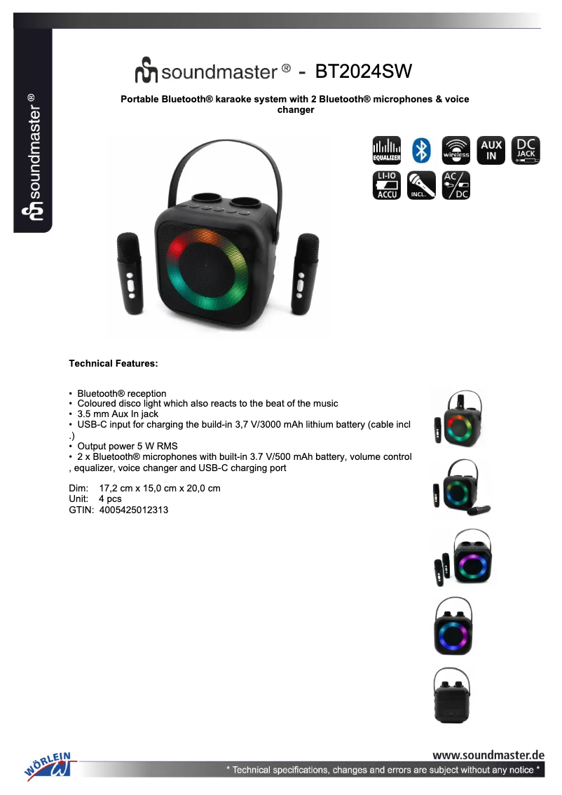 First page image of the manual for BT2024