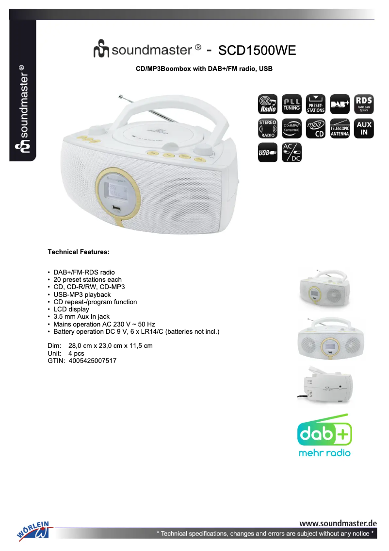 First page image of the manual for SCD1500WE