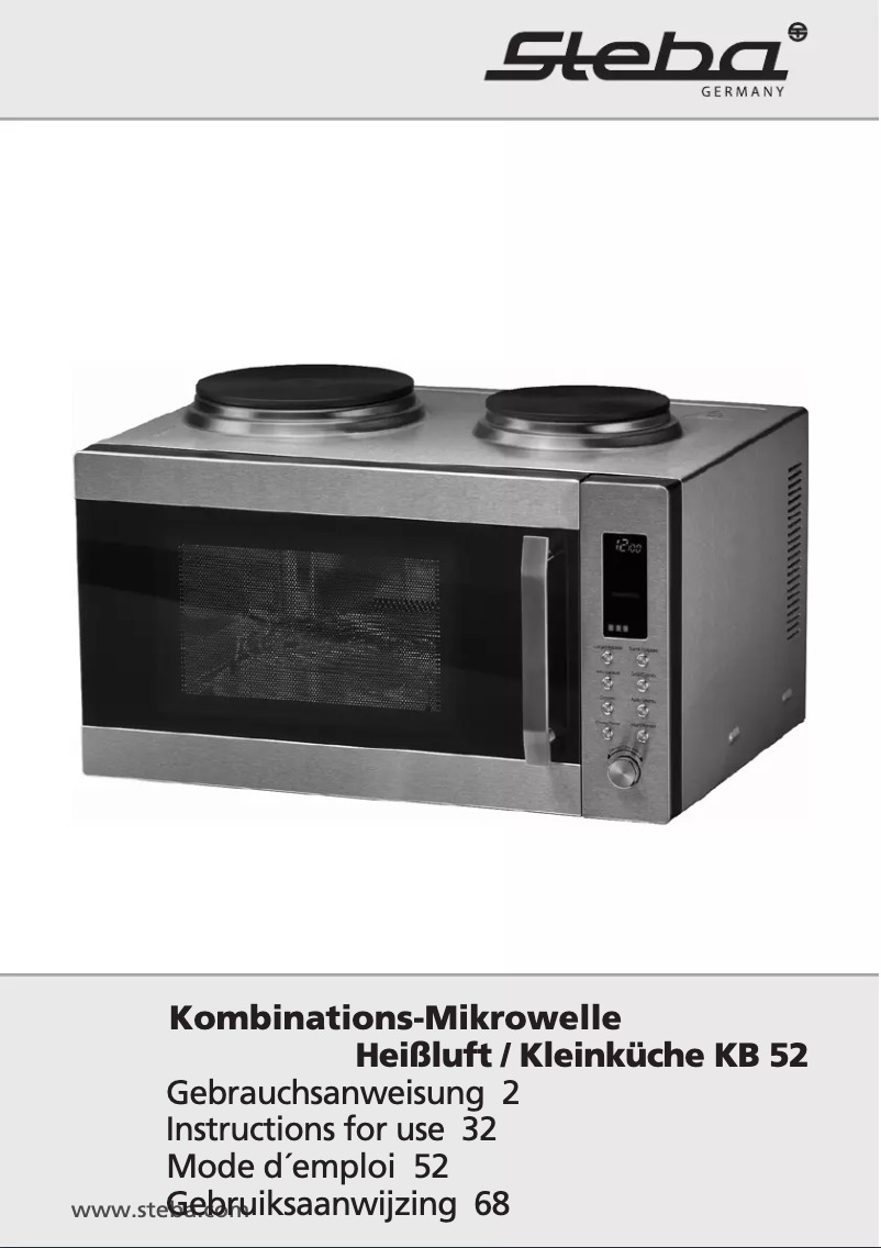 First page image of the manual for KB 52