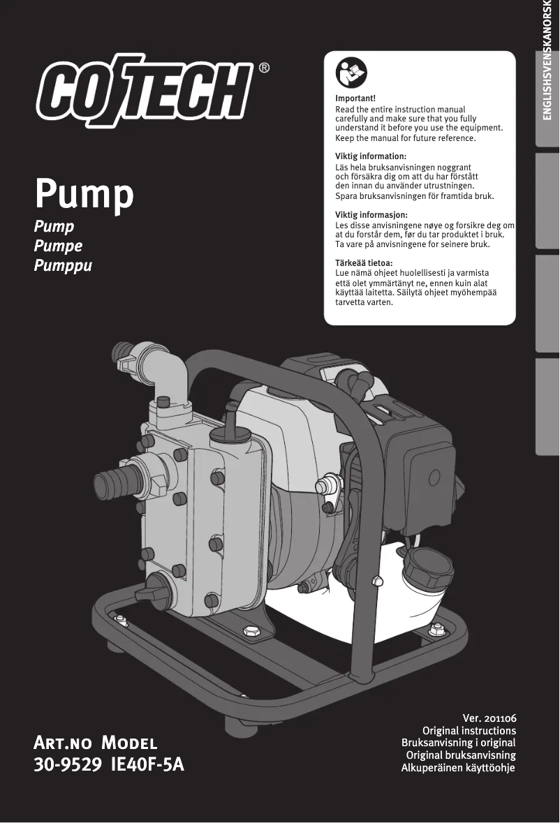 Page 1 of the manual User Manual Cotech IE40F-5A