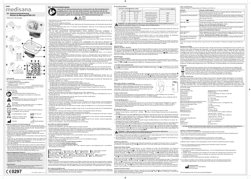 Page 1 of the manual User Manual Medisana BW 335