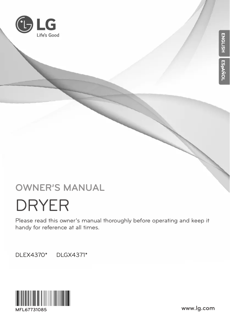 First page image of the manual for DX4371K