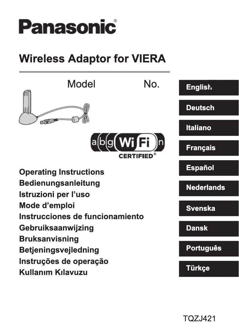First page image of the manual for TY-WL20E