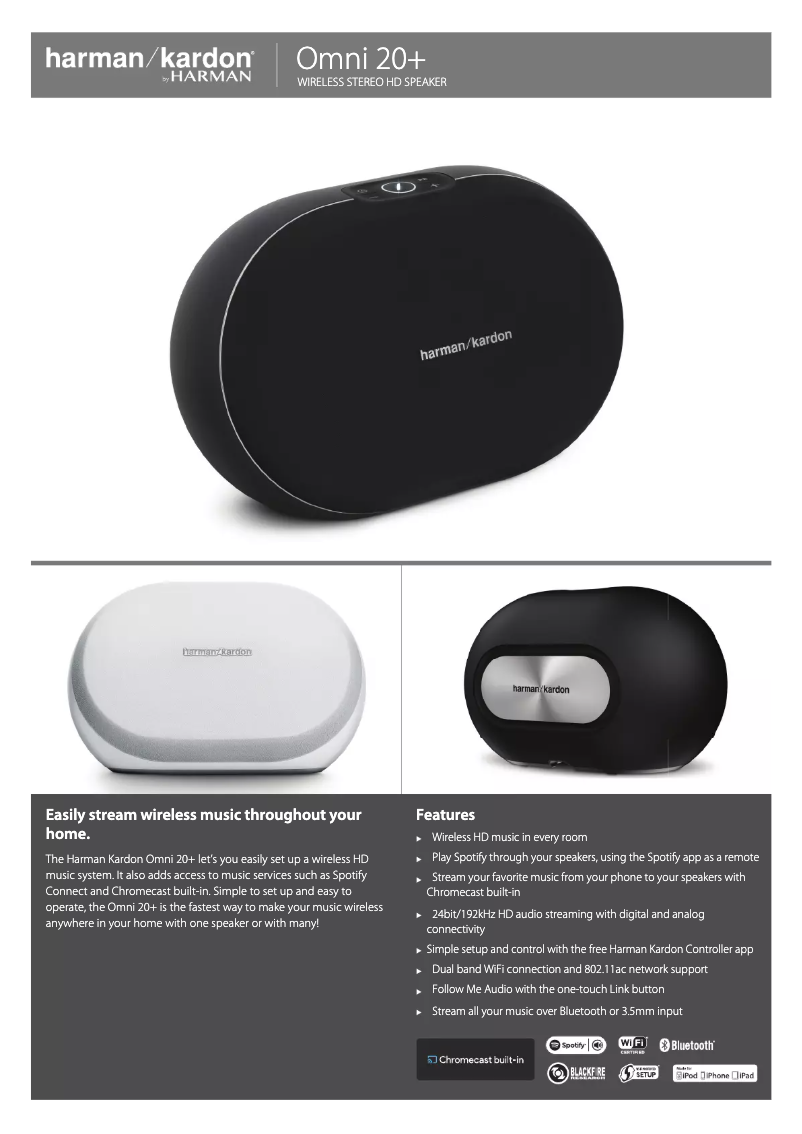 First page image of the manual for Omni 20+