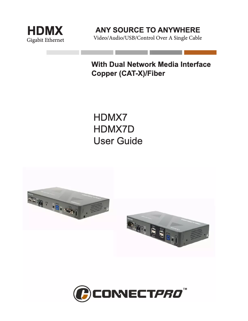 Page 1 of the manual User Manual ConnectPro HDMX7D