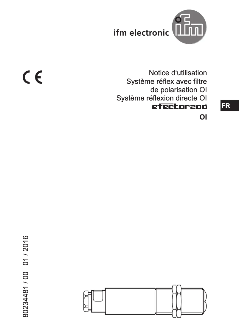 Page 1 of the manual User Manual IFM OI0004