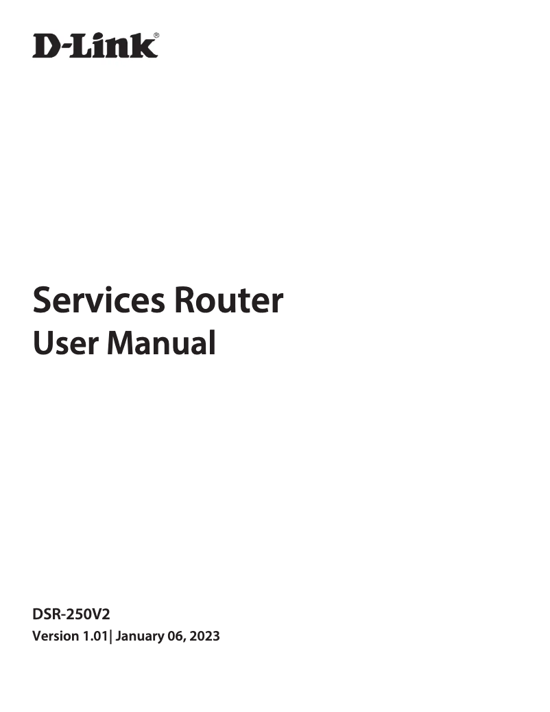 First page image of the manual for DSR-250V2