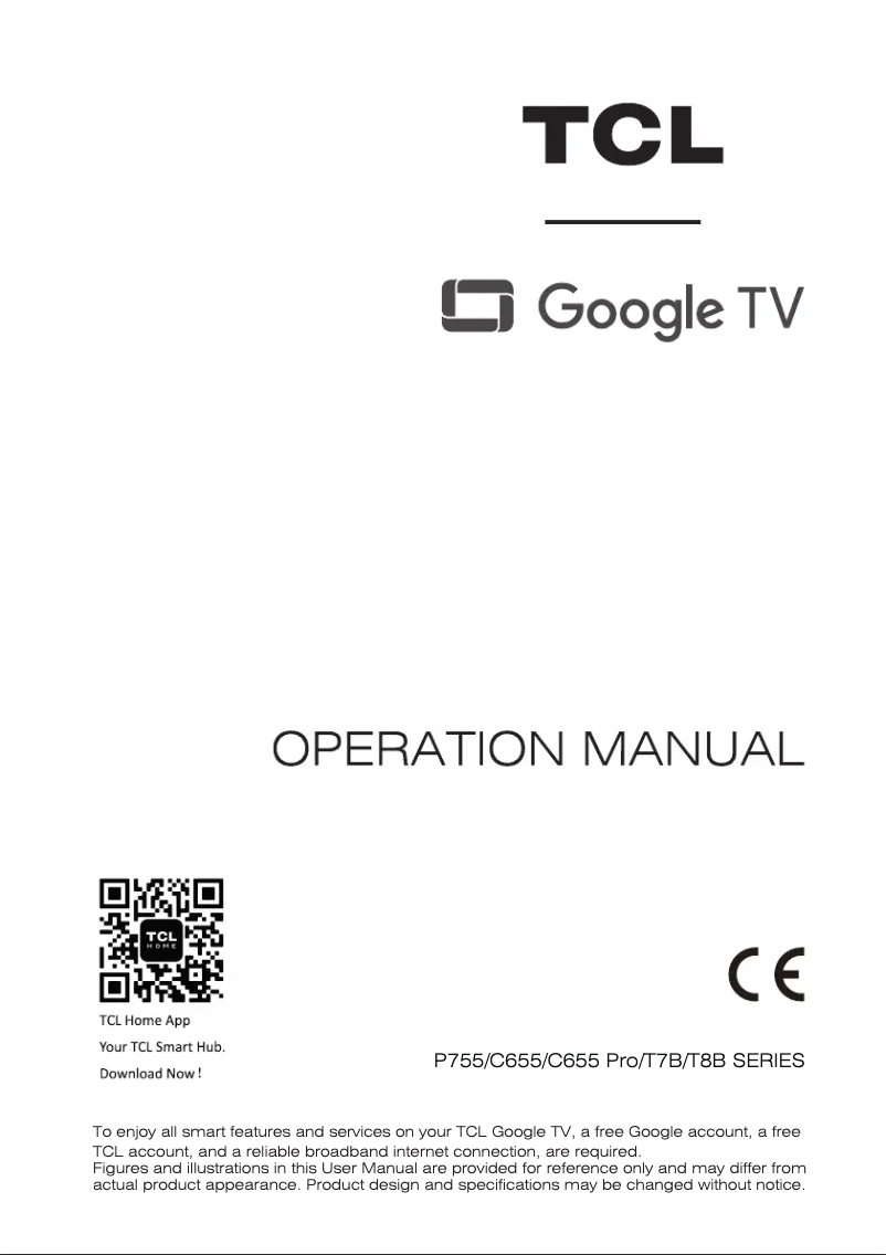 Page 1 of the manual User Manual TCL 98P755