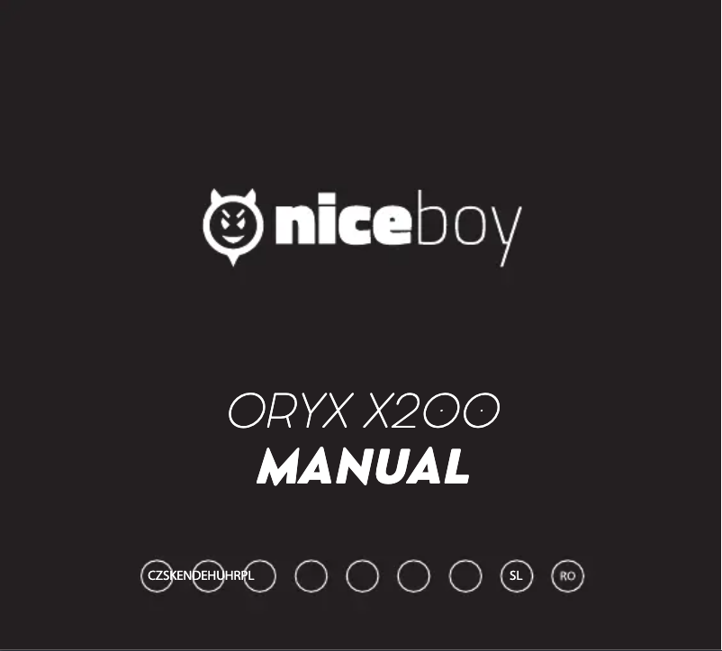 First page image of the manual for ORYX X200