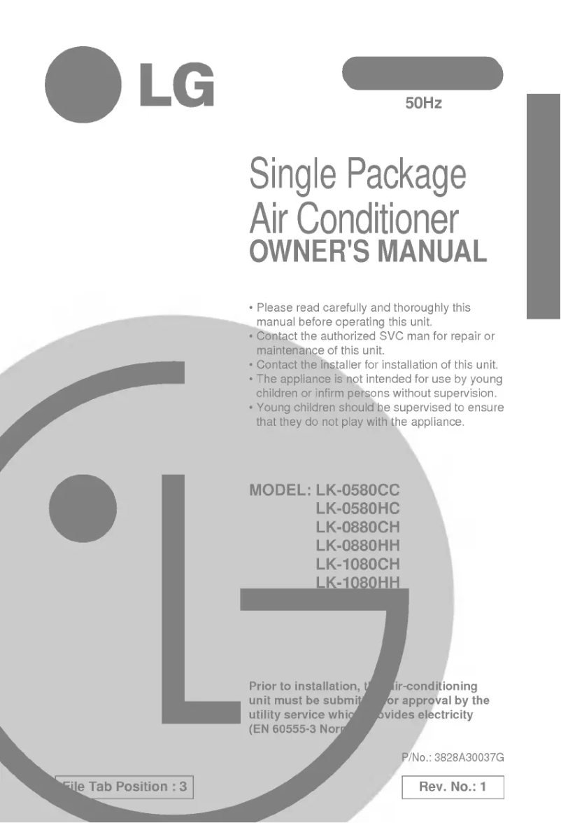 Page 1 of the manual User Manual LG LK-1080CH
