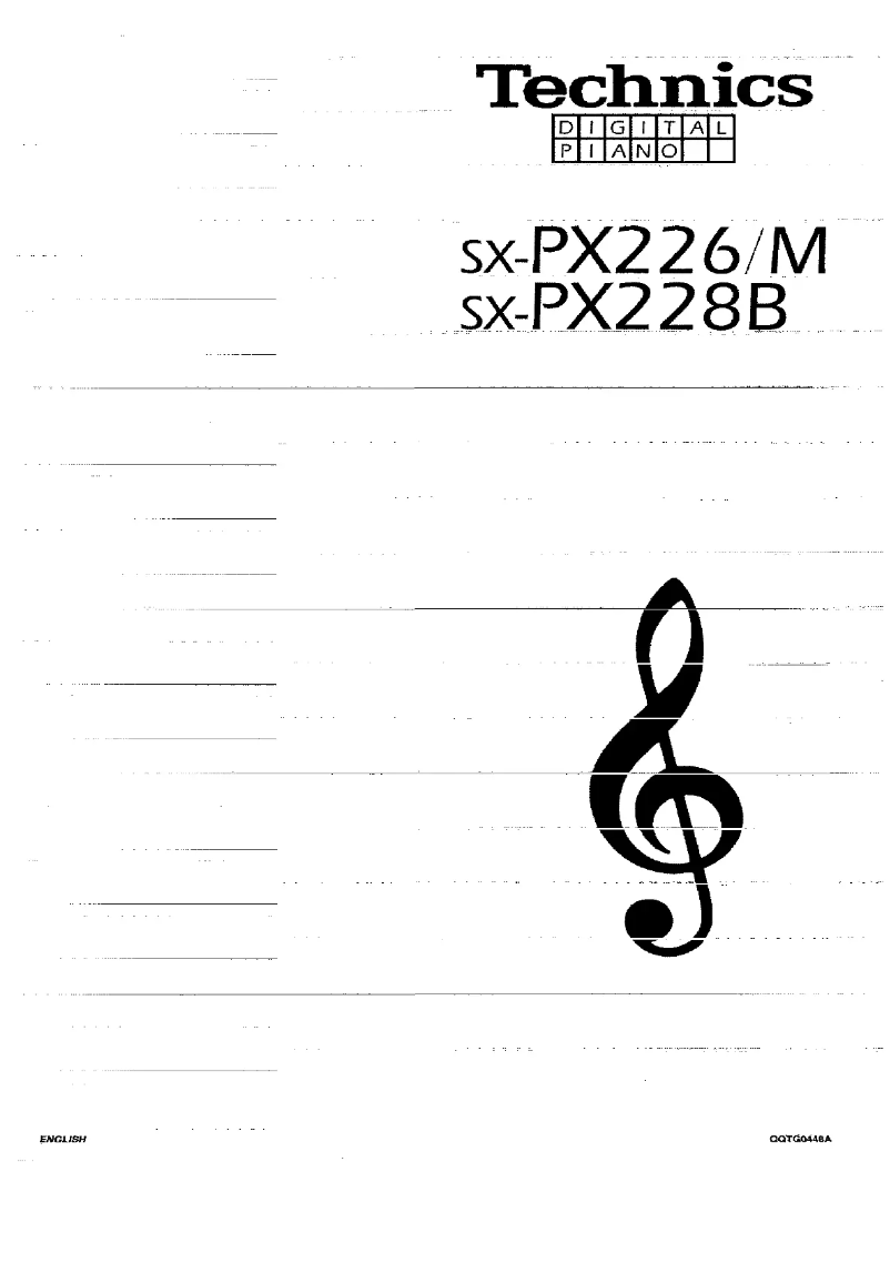 Page 1 of the manual User Manual Technics SX-PX226