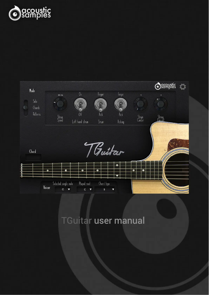 Page 1 of the manual User Manual Steinberg TGuitar
