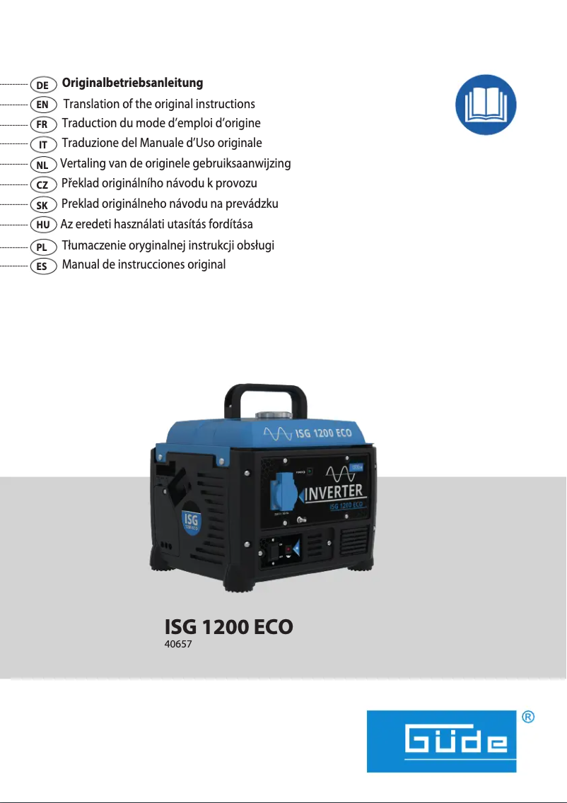 First page image of the manual for ISG 1200 ECO