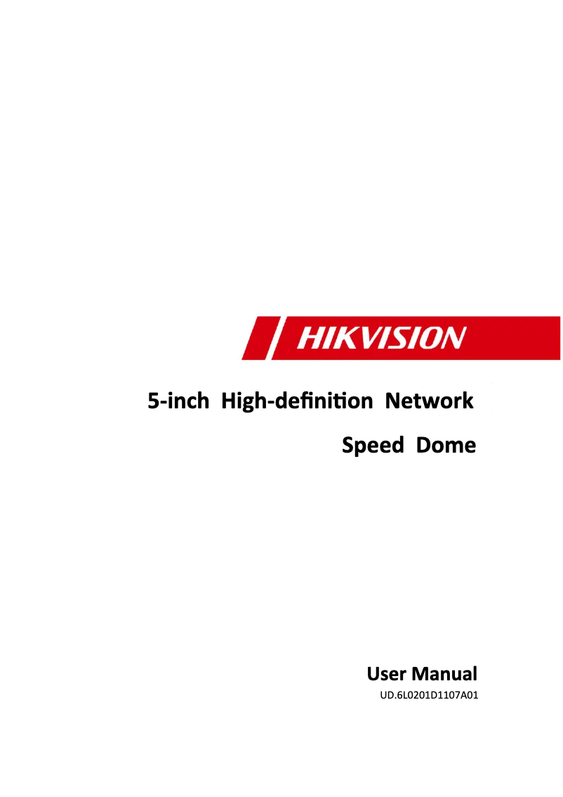Page 1 of the manual User Manual Hikvision DS-2DF5284-A