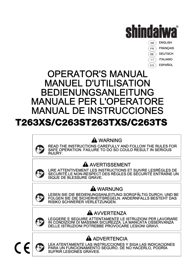 First page image of the manual for T263TXS