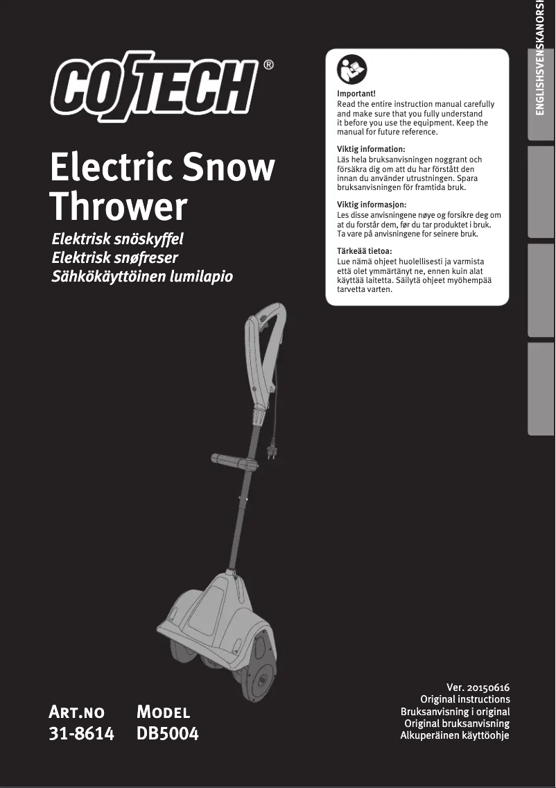 Image de la première page du manuel de l'appareil DB5004