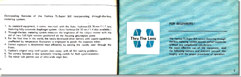 First page image of the manual for TL Super