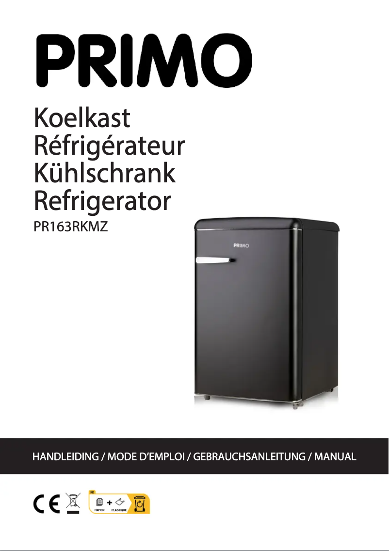 First page image of the manual for PR163RKMZ