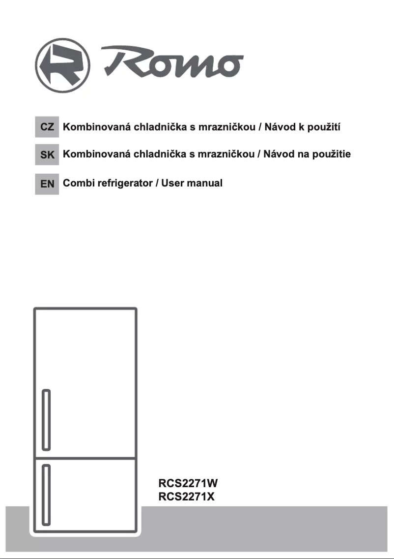 First page image of the manual for RCS2271W