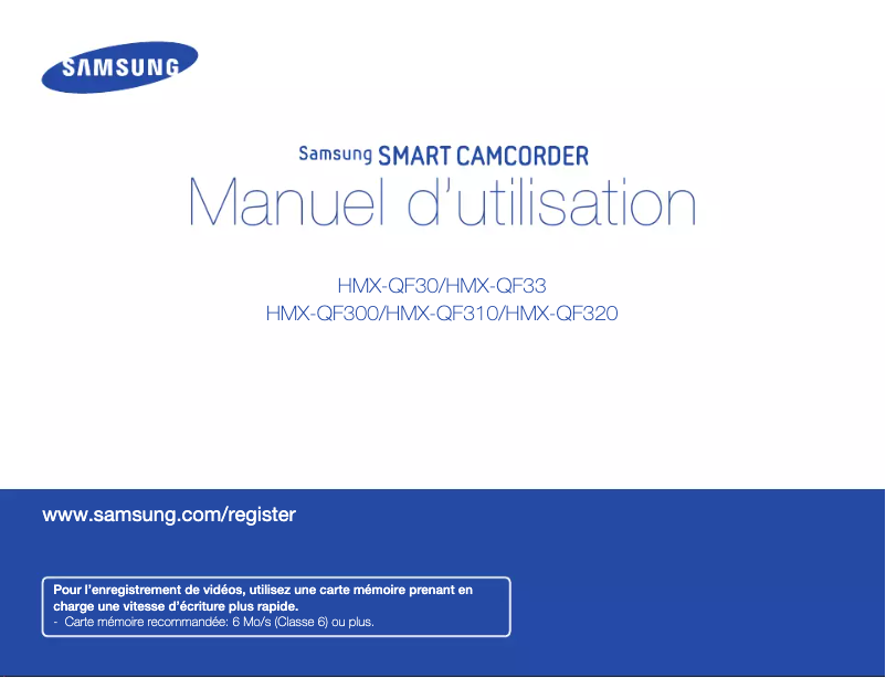 Page 1 of the manual User Manual Samsung HMX-QF30WP