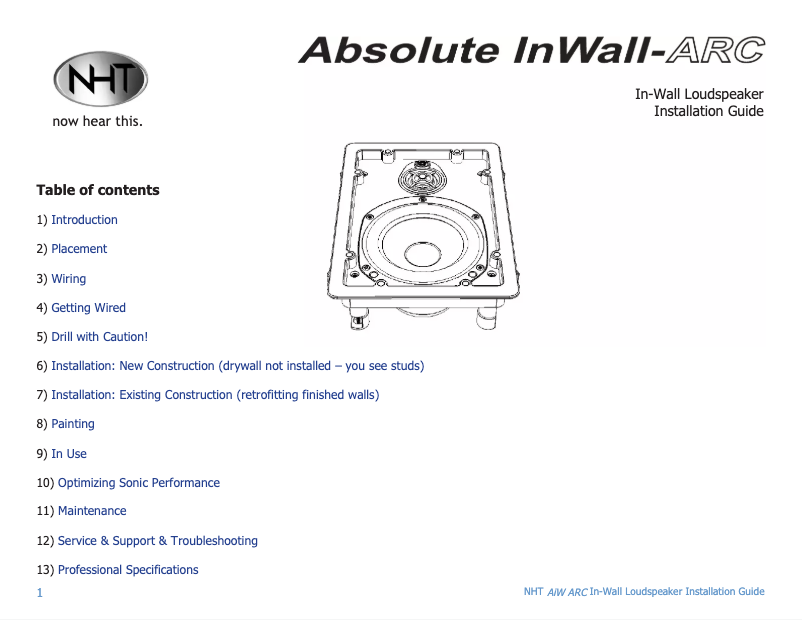 First page image of the manual for Absolute AiW-ARC