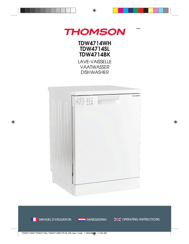 Page 1 of the manual User Manual Thomson TDW4714BK