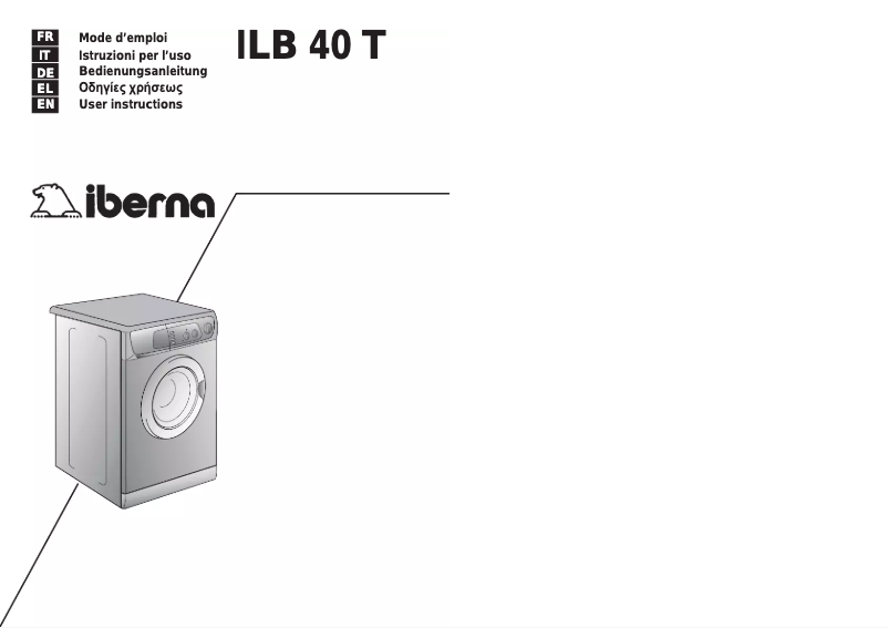 Page 1 of the manual User Manual Iberna ILB 40T-01S