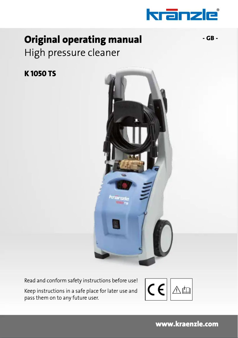 First page image of the manual for K 1050 TS