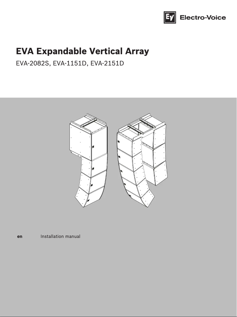 First page image of the manual for EVA-2151D
