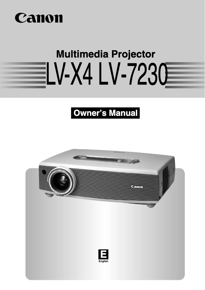 First page image of the manual for LV-X4
