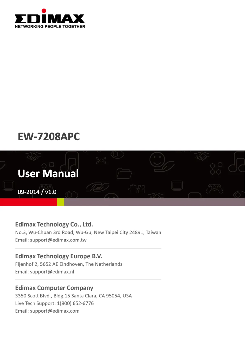 First page image of the manual for EW-7208APC