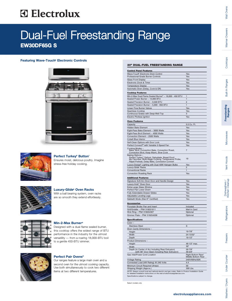 First page image of the manual for EW30DF65GB