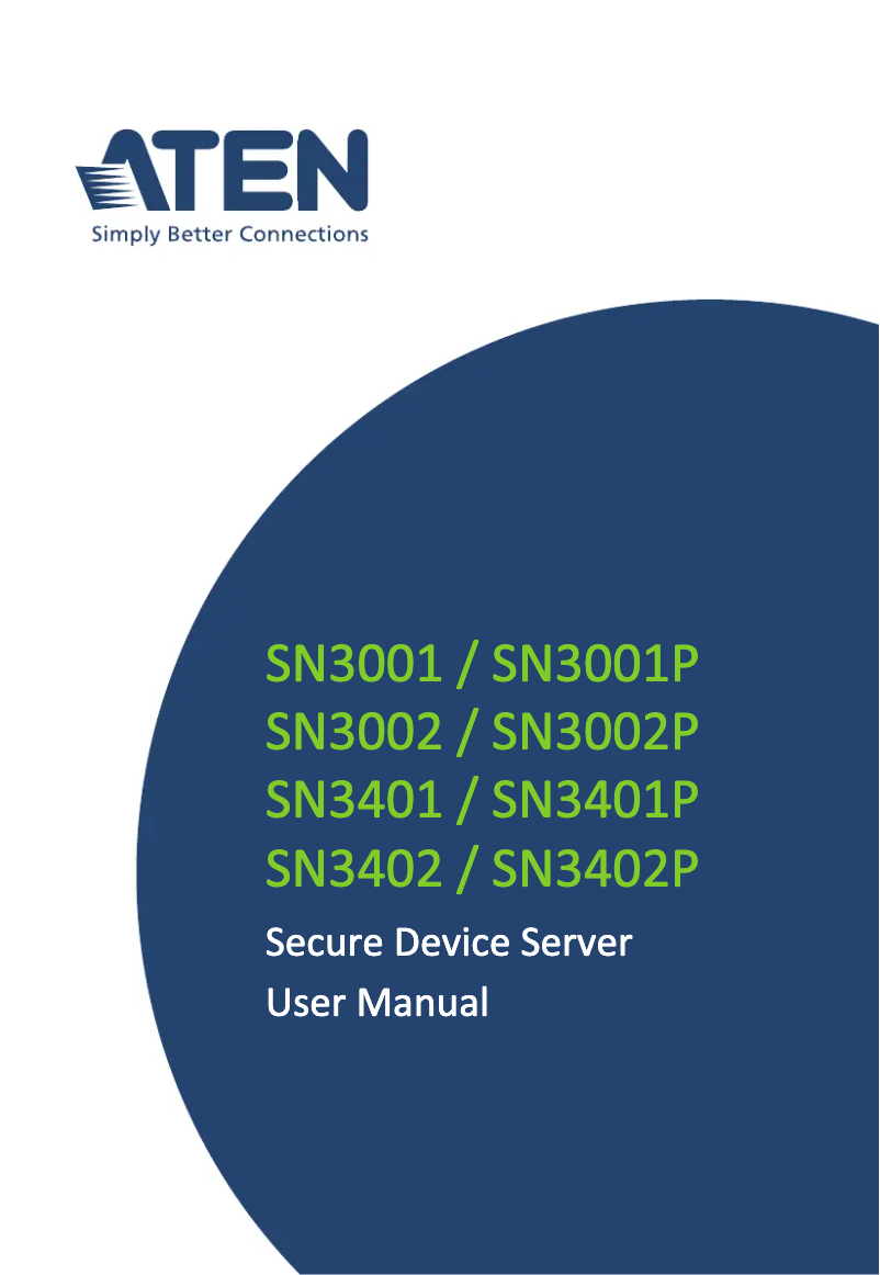 First page image of the manual for SN3401